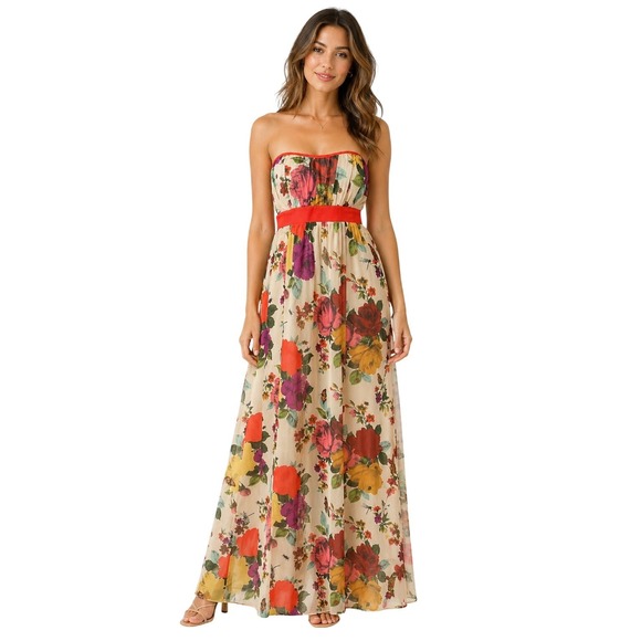 Ted Baker London Dresses & Skirts - Ted Baker London Women's Floral Print Empire Waist Vibrant Maxi Dress Sz 10 NWT